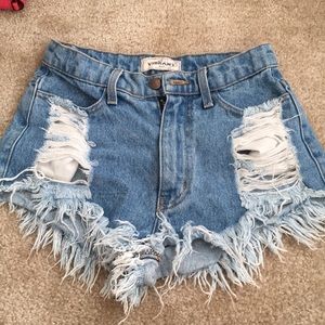 Vibrant high waisted shorts
